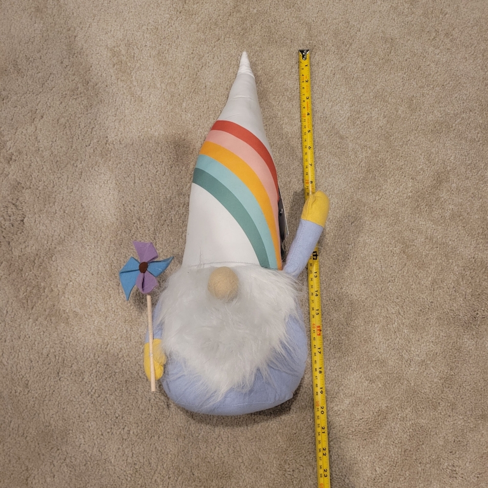 Rainbow Huntington Home Gnome Plush with Pinwheel
